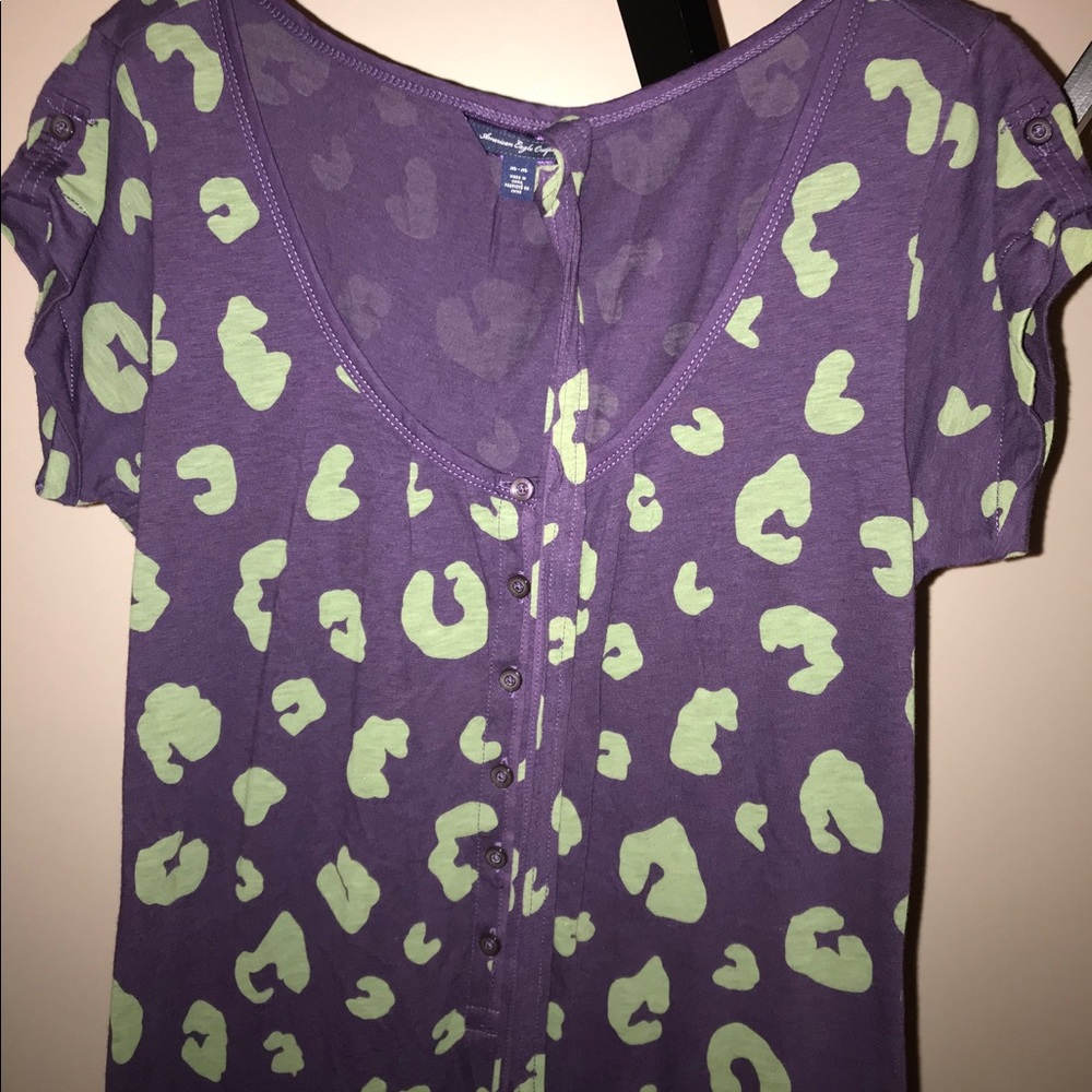 American Eagle Purple T-shirt Tie Dress M NWOT
